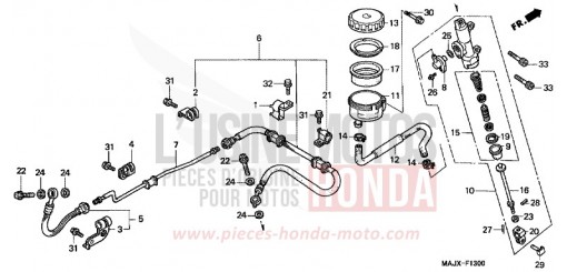 RR. BRAKE MASTER CYLINDER (ST1100) ST1100X de 1999